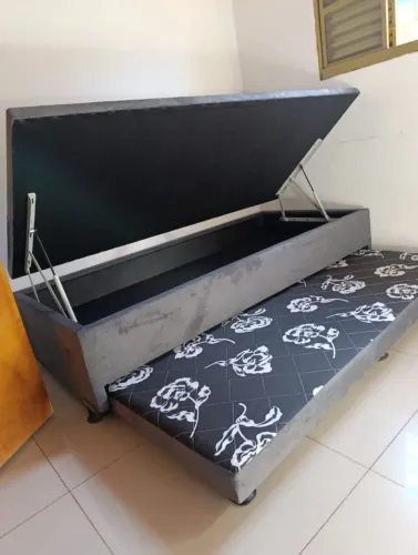 Cama Box com Baú e Cama Auxiliar