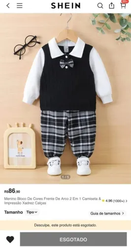 Roupa infantil - Conjunto social