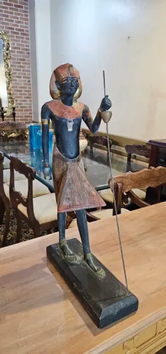 Decoração, estatua resina grande Tutancâmon, antigo