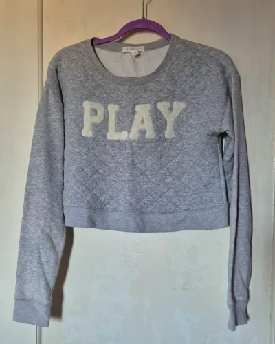 Moletom cropped cinza Aeropostale