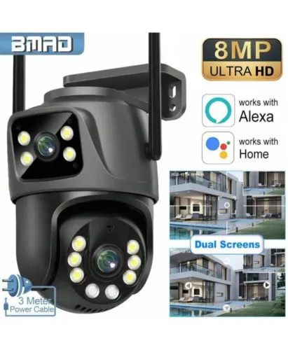 Câmera de Segurança Wi-Fi 8MP Full HD com Visão Noturna