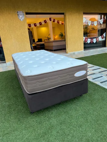 Cama de Solteiro King - Base Box + Colchão MAXFLEX  Seminovo Top - ENTREGAMOS 