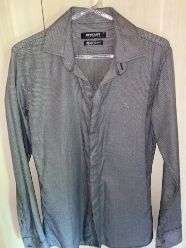 Camisa Social Masculina Cinza Blinclass PP