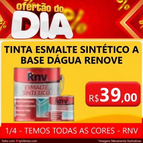 TINTA ESMALTE SINTETICO A BASE DÁGUA 900 ml RNV - RENOVE