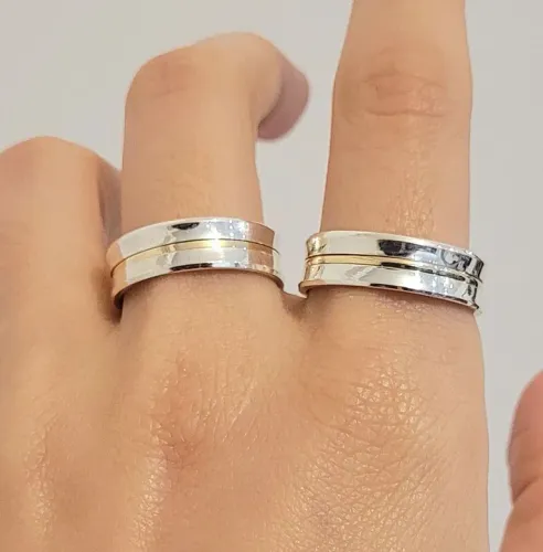 30% Off! Alianças Prata c Ouro