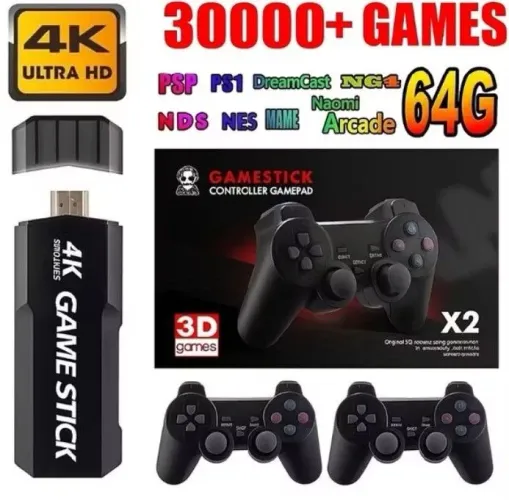 Game stick x2! 30mil jogos 2 controle