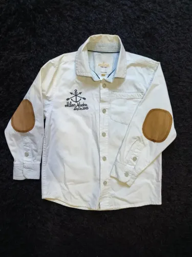 Linda Camisa Infantil algodão Milon com Detalhes Náuticos Tam 4