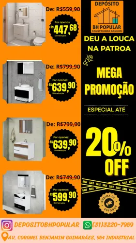 Armario banheiro promoção