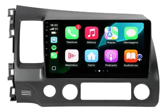 Multimidia New Civic 2007/2011 Android 14 2gb 64 Carplay 10p