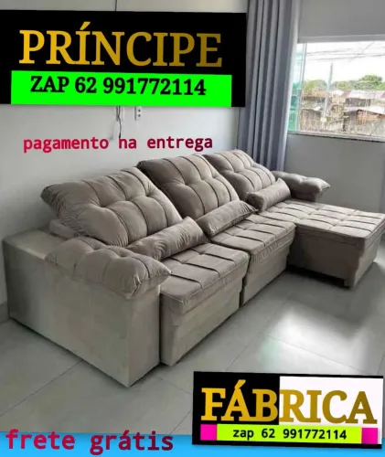 DIRETO DA FÁBRICA SOFÁ RETRÁTIL E RECLINÁVEL ACENTO COM MOLAS