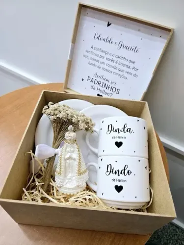 Kits e presentes para padrinhos - padrinho e madrinha