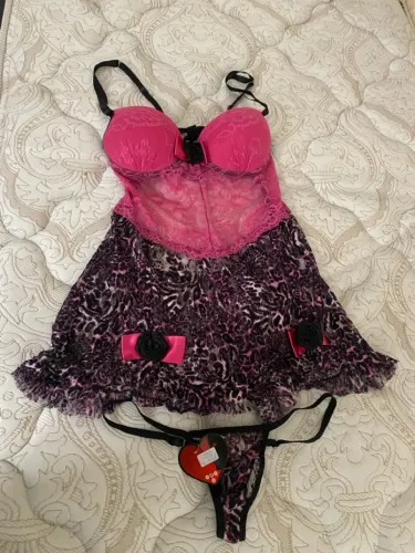 Conjunto lingerie sensual com estampa animal print