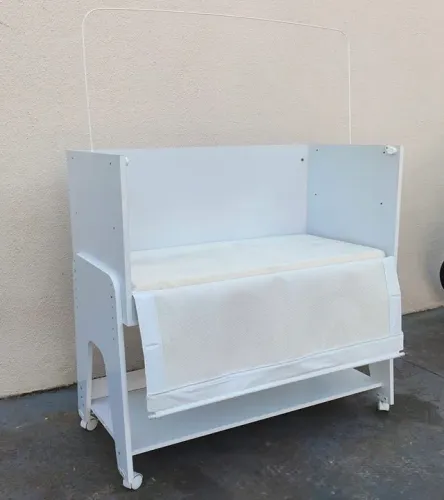 Berço Multifuncional Bedside - Cor Branco com colchão 