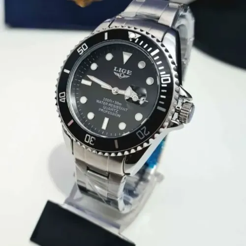 [NOVO] Relógio Lige Masculino 10045 Preto Inox  3Atm