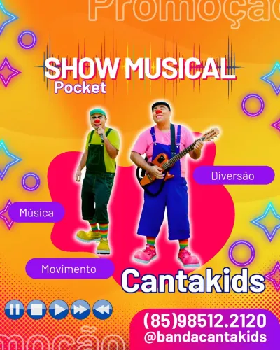Banda infantil, recreação, animação 
