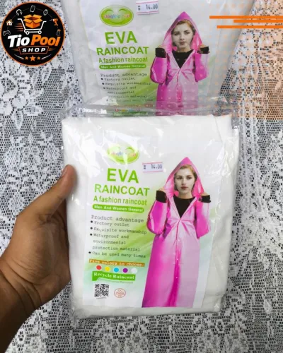 Capa de Chuva Adulto em EVA com Capuz Reutilizável