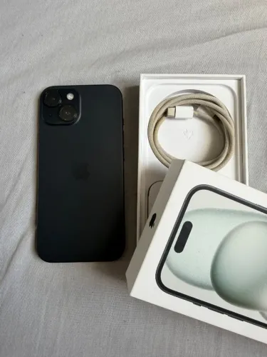 iPhone 15 preto 128GB - Excelente estado | Caixa e cabo originais