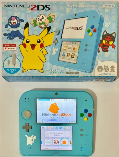 Nintendo 2Ds Pokémon Sun & Moon Light Blue na caixa original 