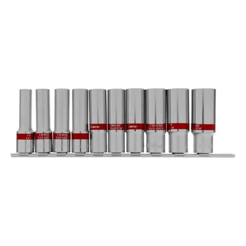 Jogo de Soquetes Sextavados Longos MTX 1/2 Pol 10 a 22 mm 10 Peças