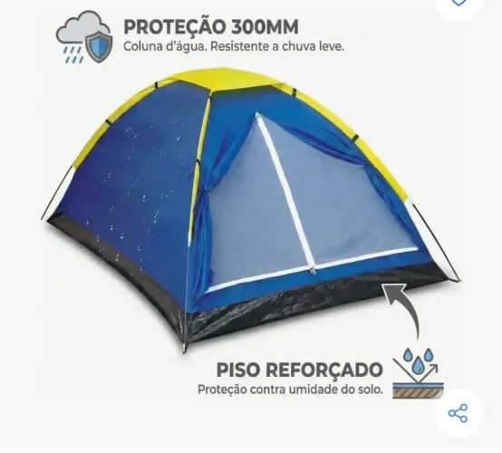 Barraca de camping Iglu fechada na embalagem