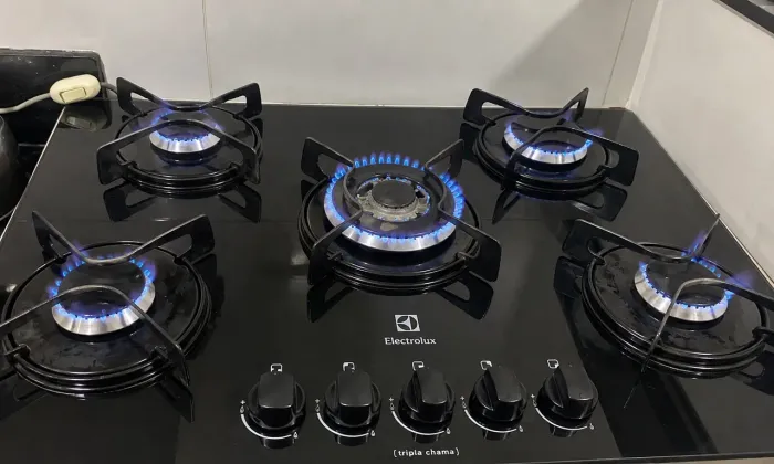 Cooktop 5 Bocas Gás Electrolux Grade De Aço Preto