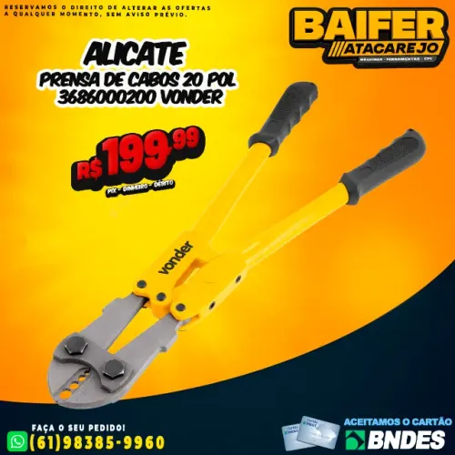 Alicate Prensa de Cabos 20 36.86.000.200 Vonder