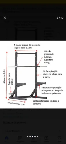 Rack para agachamento