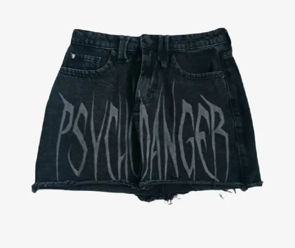 Saia Youcom psycho danger jeans preta