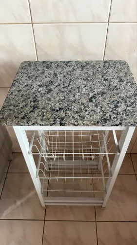Fruteira com Base Pedra de Mármore