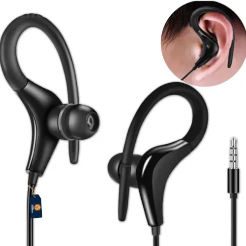 Fone de Ouvido Estéreo com Fio para Esportes Corrida Academia - R$ 34,99