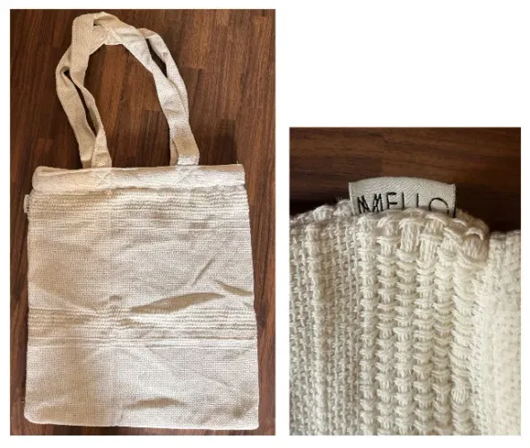 Bolsa sacola de algodão cru, ecobag,  pode ser bordada