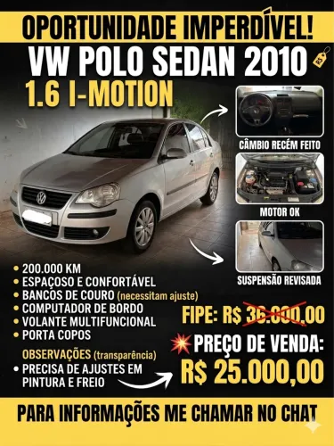 Volkswagen Polo Sed.comfort. I Motion 1.6 T.flex 4P 2010