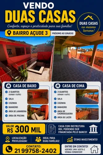 Vendo duas casa no bairro açude 3