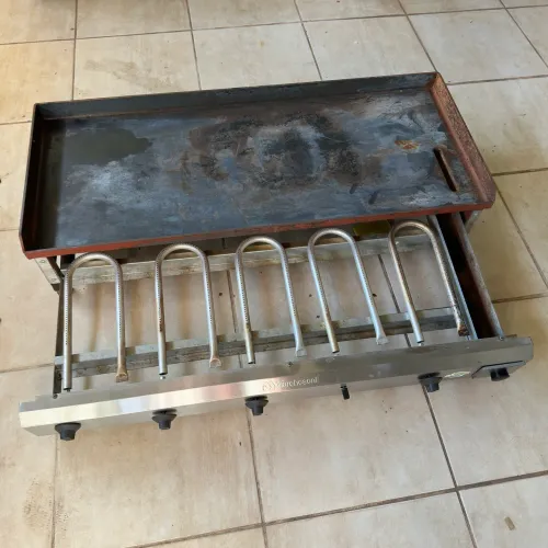 Chapa profissional para lanches 5 queimadores