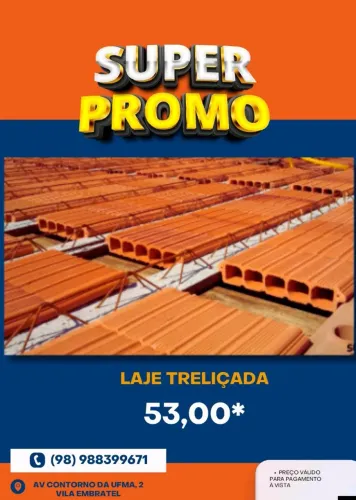 PROMOÇÃO DE LAJE 