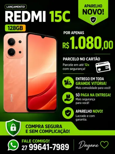 Redmi 15C 128GB Novo Lacrado 