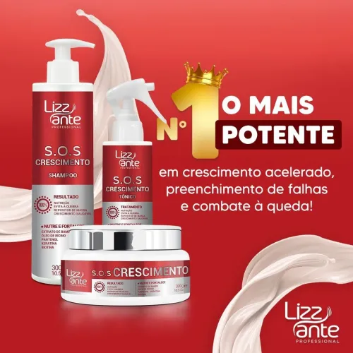 Kit SOS Crescimento Lizz Ante Professional Original