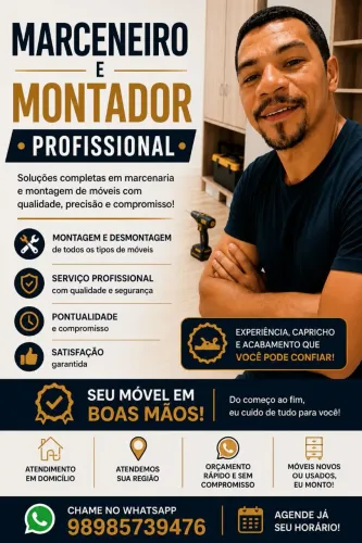 Marceneiro montador e pintor profissional