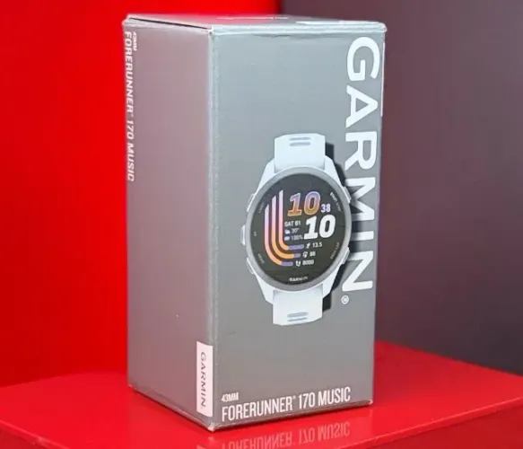 Garmin Relógio Forerunner 170 Amoled Music 43MM - Branco - Produto Novo com Garantia