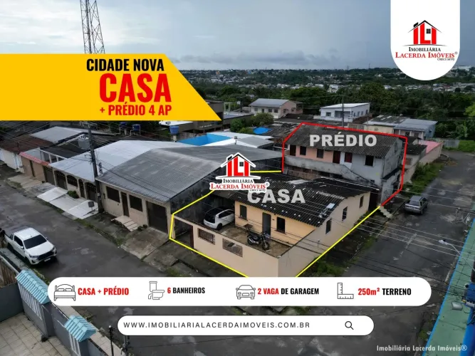 CASA + PRÉDIO, Esquina, Ideal para morada e investimento, Tem documento SUHAB
