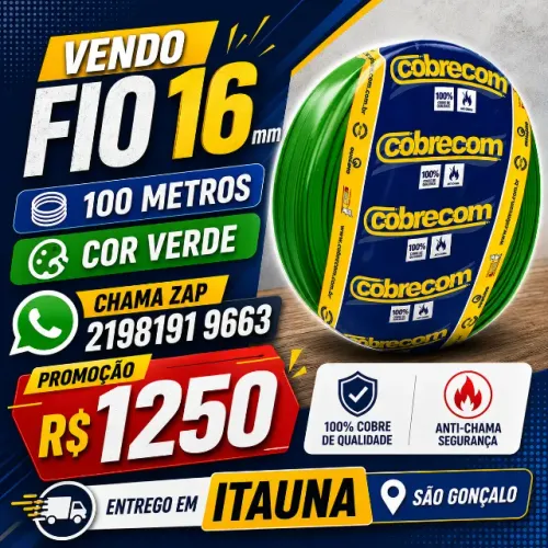 Fio 16 mm R$1250 cobrecom Promoção 