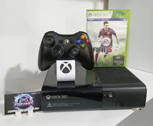 Xbox 360 Super Slim bloqueado. Aqui na LOJA FABGAMES. ( Loja física )