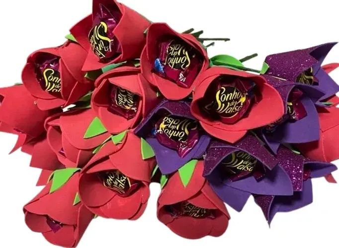 Flores para lembrancinha de Eva pode ser porta bombom ponteira de caneta