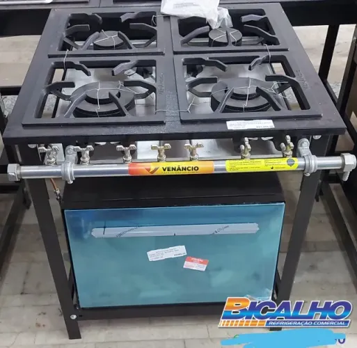 FOGÃO VENANCIO 4 BOCAS 30X30 COM FORNO - NOVO
