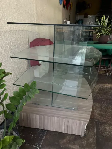 Vitrine mesa de vidro