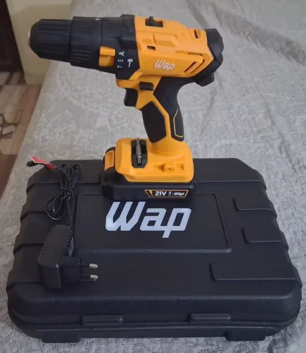 Parafusadeira e Furadeira de Impacto 3/8" WAP K21 ID02 2000 mAh 1400rpm Luz de LED 50/60Hz