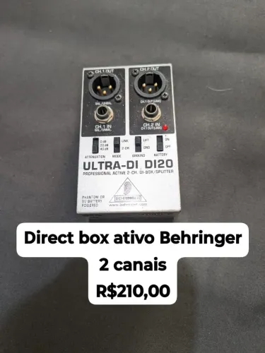 Direct box ativo Behringer 2 canais (somente venda)
