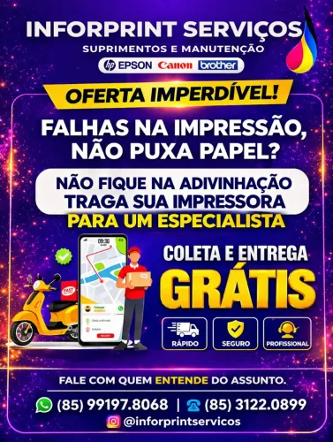 Assistência Técnica de Impressora em Fortaleza | Conserto Rápido e Especializado