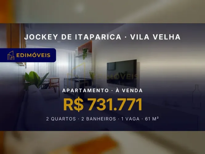 Apartamento 2 quartos na Jockey de Itaparica com varanda gourmet e lazer completo