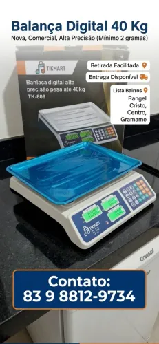 Balança de mesa (AZUL) 40kg Nova Comercial Alta Precisão - Pronta Entrega